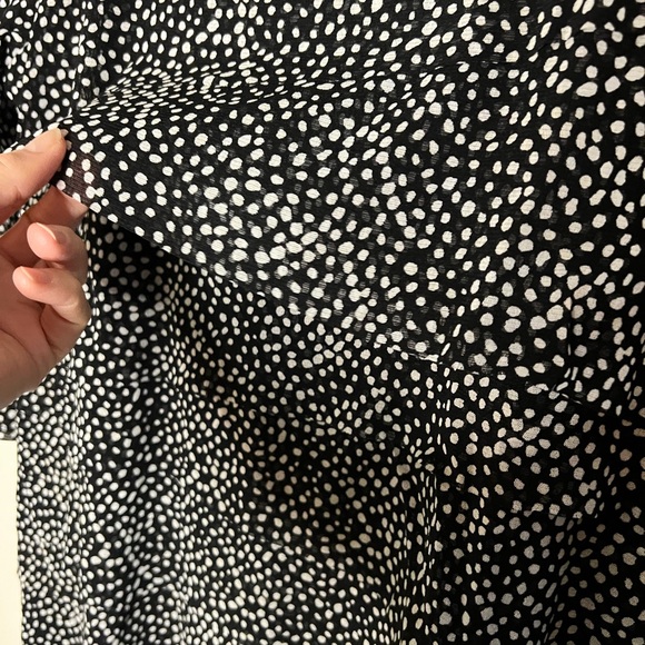 Alfani Women sheer lined black with white dots size 1X - Picture 11 of 16